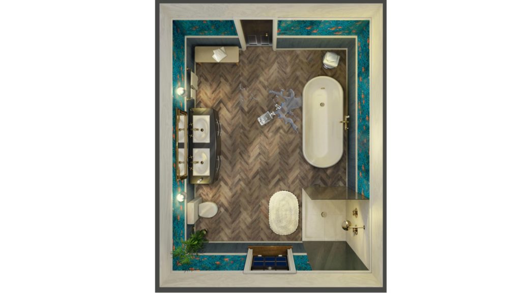 Houzz viewers vote for bathroom in Cluedo re-design