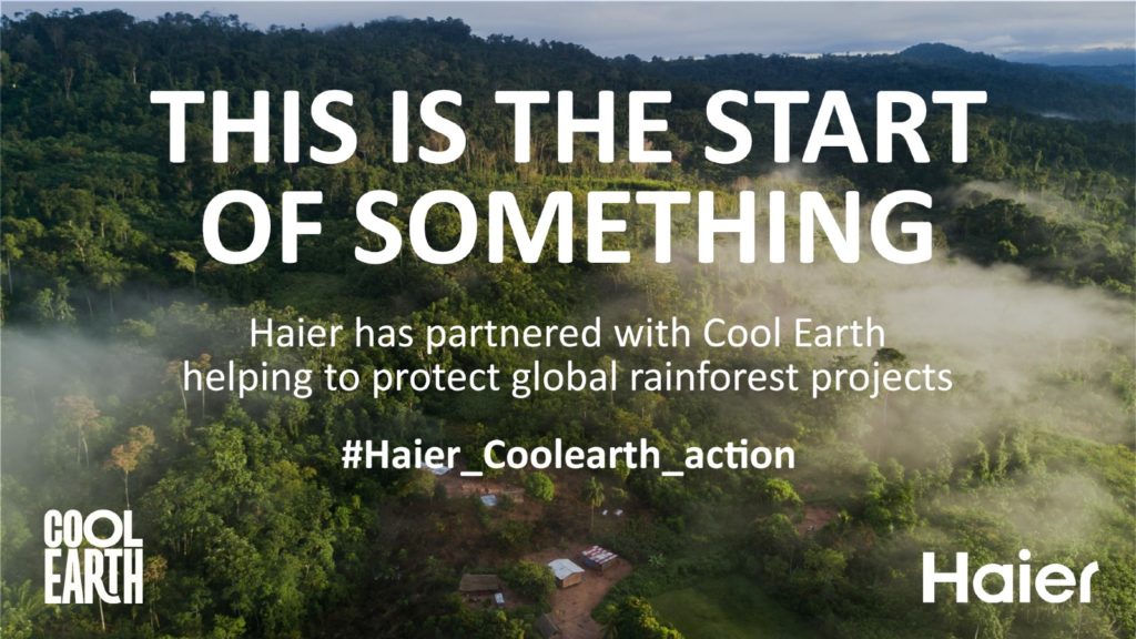 Haier partners with Cool Earth to help combat climate crisis