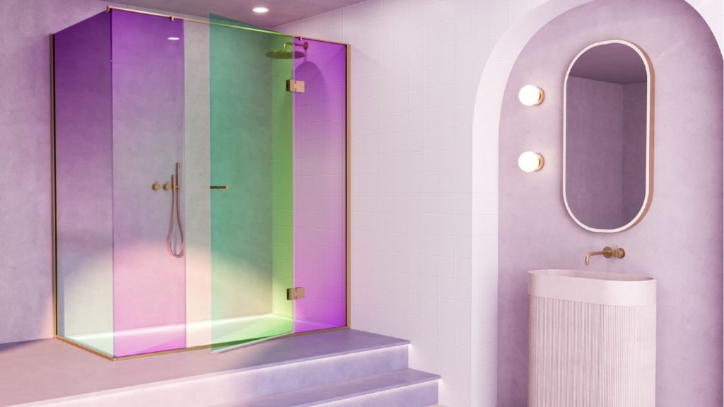 The Shower Lab | Diochroic glass