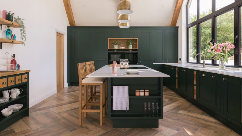 Laura Ashley Kitchens | Hunter Green and Claret