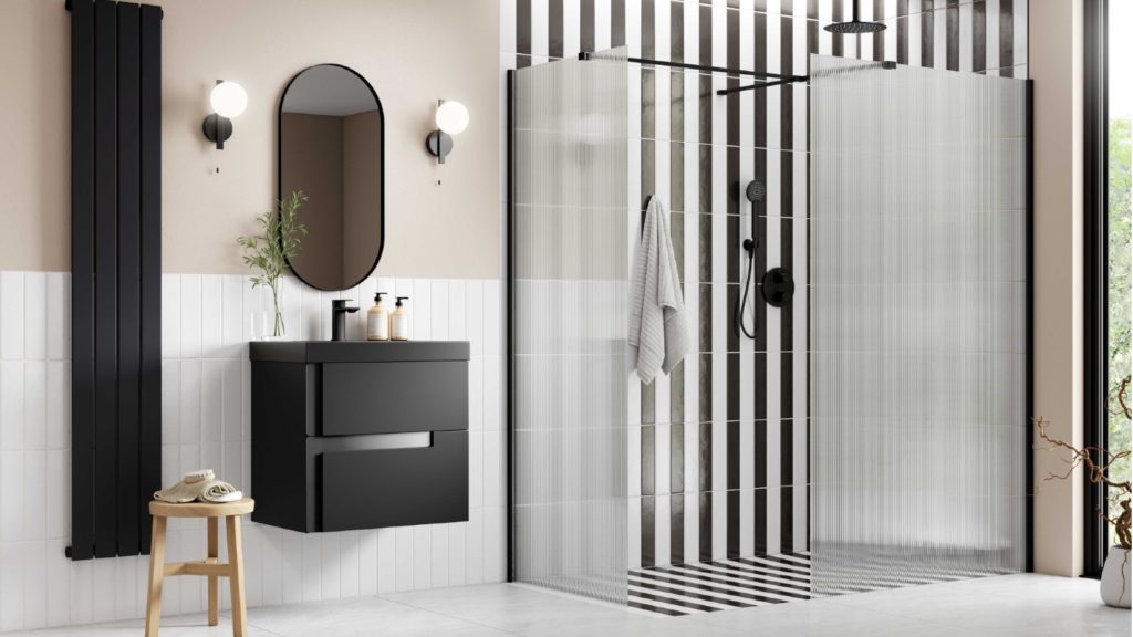 PJH | Fluted Glass Wetroom Shower Panels