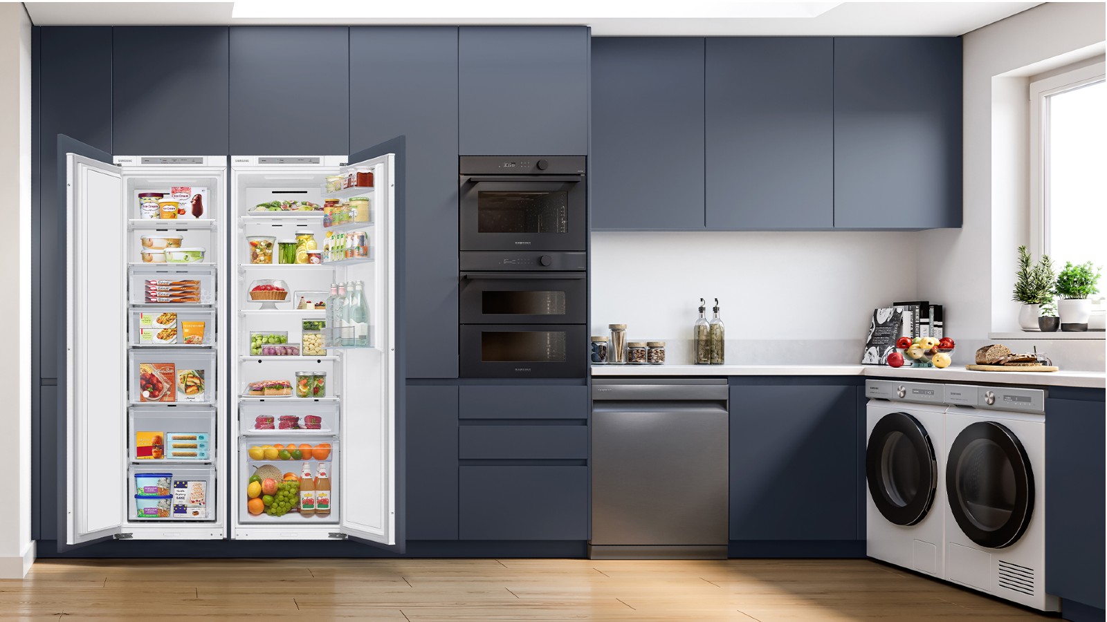 Samsung Builtin fridges and freezers KBN