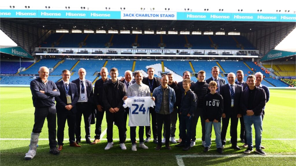 Wödar sponsors Leeds United football player